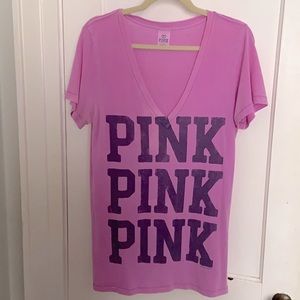 Victoria’s Secret PINK V-neck Tee L